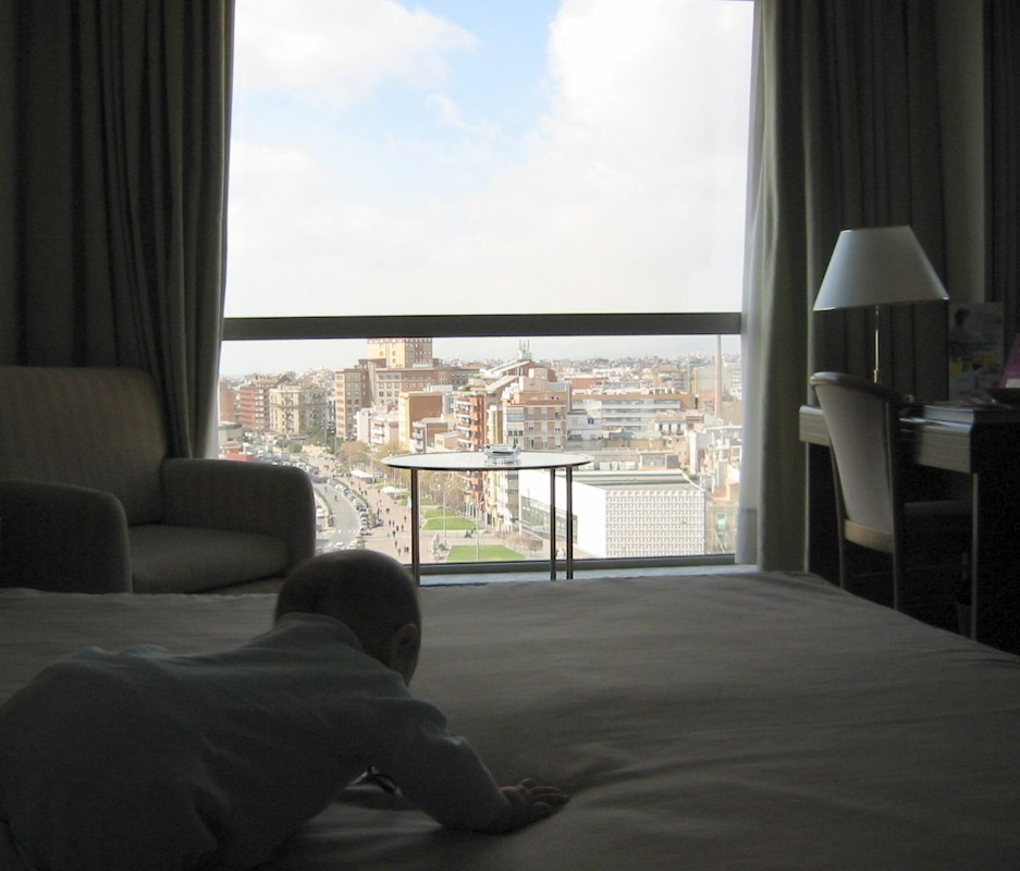 20040325-3742 Kyle in Barcelona Hotel Room