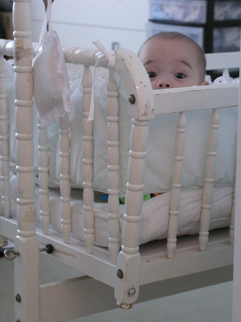 p1150295 Kyle in the bassinet