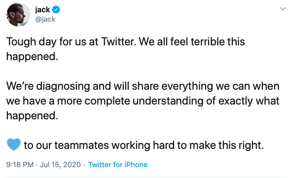 Jack Dorsey tweet saying that they’ll share ’everything we can’